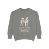 icelandic-sheepdog-sweatshirt-humor-grey Icelandic Sheepdog Humor Sweatshirt, Grey, front view
