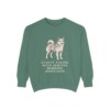 icelandic-sheepdog-sweatshirt-humor-light-green Icelandic Sheepdog Humor Sweatshirt, Light Green, front view