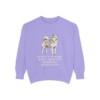 icelandic-sheepdog-sweatshirt-humor-violet Icelandic Sheepdog Humor Sweatshirt, Violet, front view