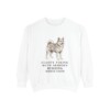 icelandic-sheepdog-sweatshirt-humor-white Icelandic Sheepdog Humor Sweatshirt, White, front view