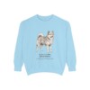 icelandic-sheepdog-sweatshirt-latin-chambray Icelandic Sheepdog Latin Sweatshirt, Chambray, front view