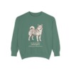 icelandic-sheepdog-sweatshirt-latin-light-green Icelandic Sheepdog Latin Sweatshirt, Light Green, front view