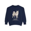 icelandic-sheepdog-sweatshirt-latin-true-navy Icelandic Sheepdog Latin Sweatshirt, True Navy, front view