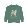 icelandic-sheepdog-sweatshirt-light-green Icelandic Sheepdog Sweatshirt, Light Green, front view
