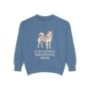 Icelandic Sheepdog Mom Sweatshirt, Blue Jean, front view