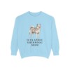 Icelandic Sheepdog Mom Sweatshirt, Chambray, front view
