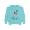 Irish Red and White Setter Sweatshirt, Chalky Mint, front view