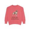 Irish Red and White Setter Dad Sweatshirt, Watermelon, front view