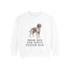Irish Red and White Setter Dad Sweatshirt, White, front view