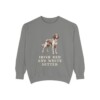 Irish Red and White Setter Sweatshirt, Grey, front view