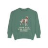Irish Red and White Setter Sweatshirt, Light Green, front view