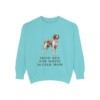 Irish Red and White Setter Mom Sweatshirt, Chalky Mint, front view
