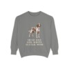 Irish Red and White Setter Mom Sweatshirt, Grey, front view