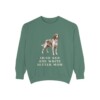 Irish Red and White Setter Mom Sweatshirt, Light Green, front view