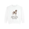 Irish Red and White Setter Sweatshirt, White, front view
