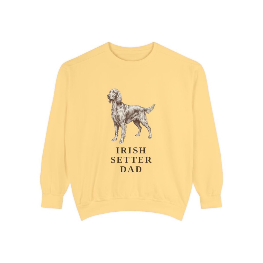 Irish Setter Dad Sweatshirt, Butter, front view