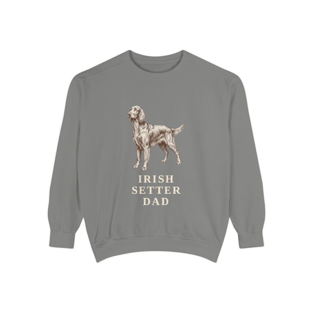 Irish Setter Dad Sweatshirt, Grey, front view