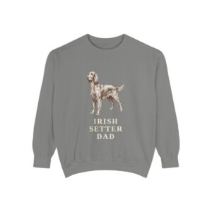 Irish Setter Dad Sweatshirt, Grey, front view
