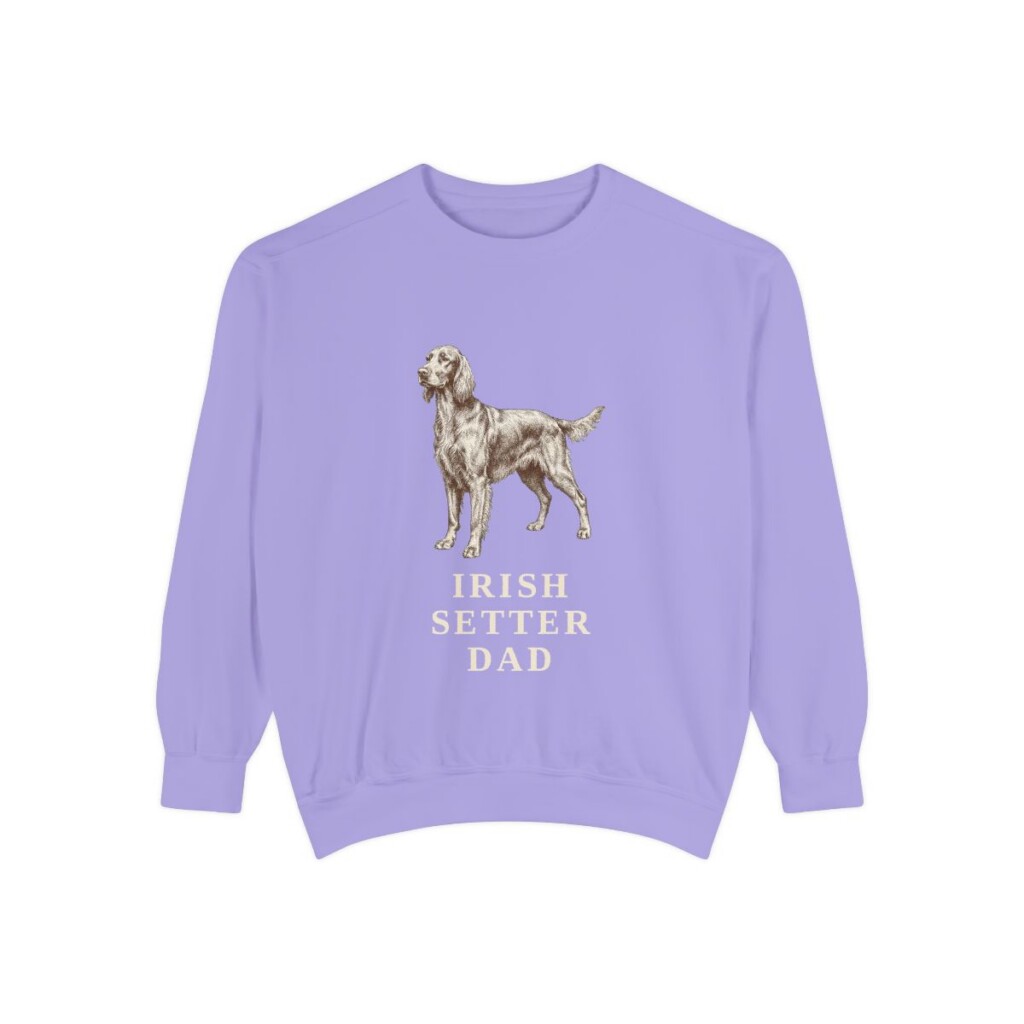 Irish Setter Dad Sweatshirt, Violet, front view