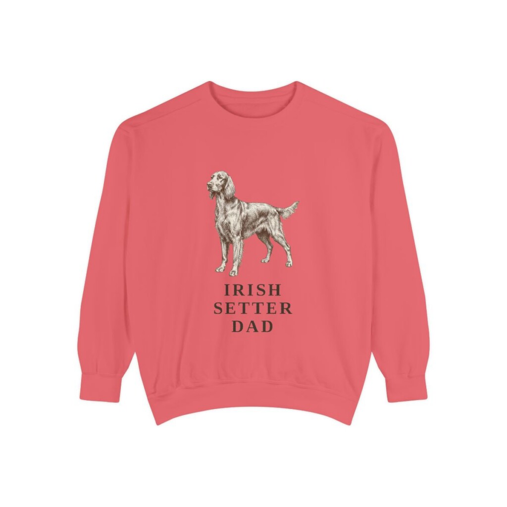 Irish Setter Dad Sweatshirt, Watermelon, front view