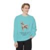 Irish Setter Humor Sweatshirt, Chalky Mint, person 1 front