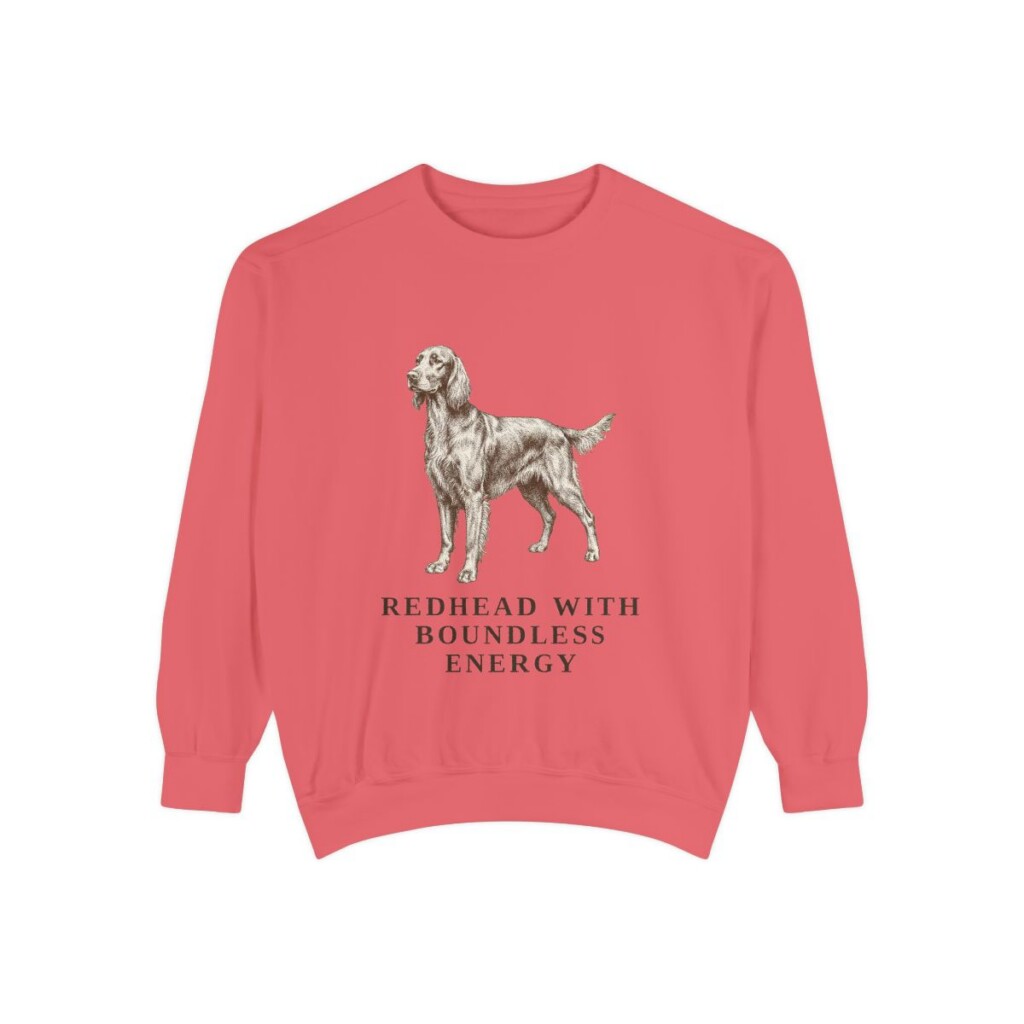 Irish Setter Humor Sweatshirt, Watermelon, front view