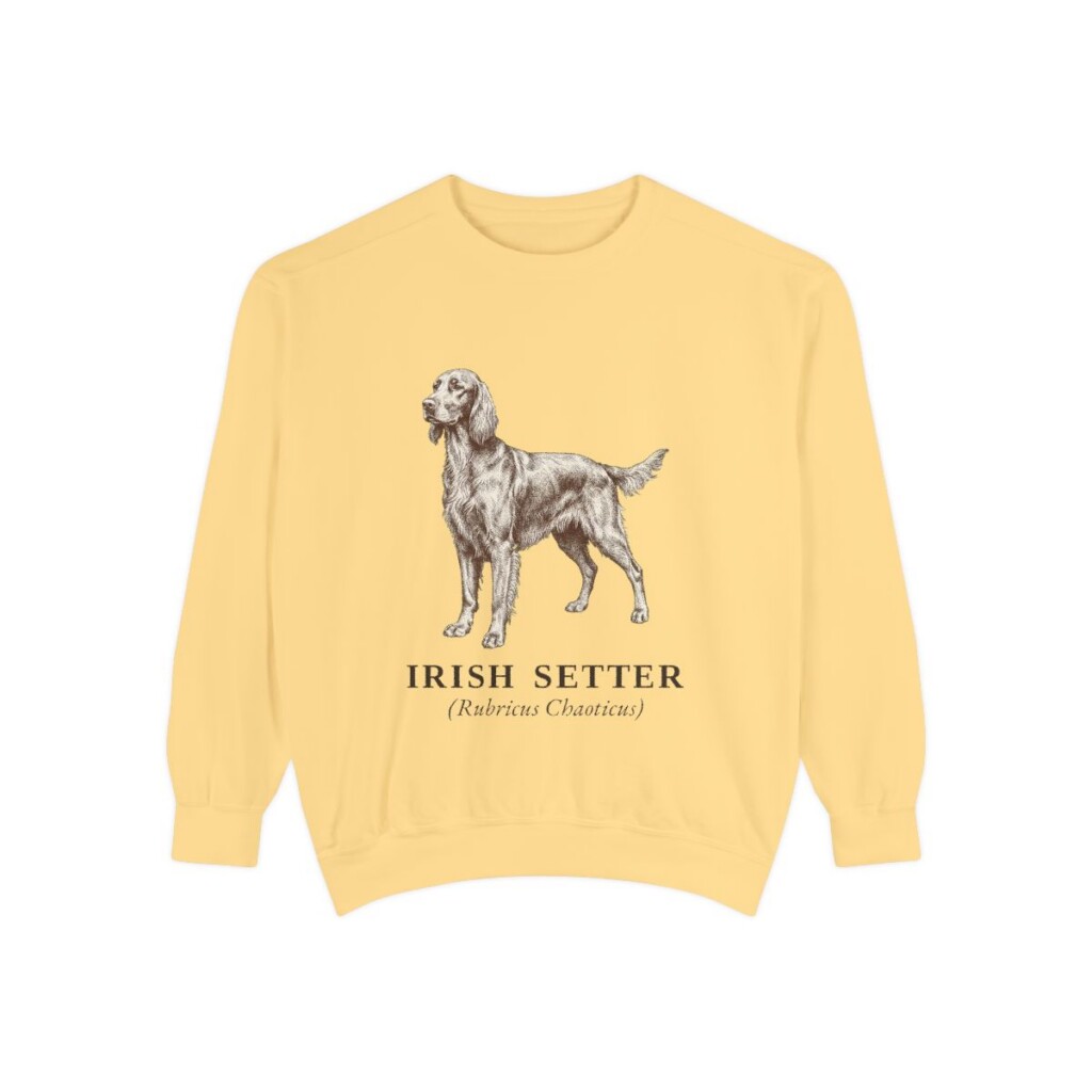 Irish Setter Latin Sweatshirt, Butter, front view