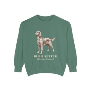 Irish Setter Latin Sweatshirt, Light Green, front view