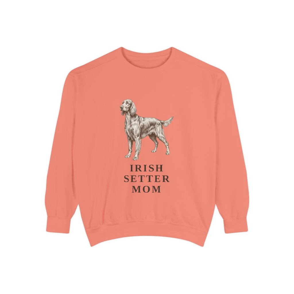 Irish Setter Mom Sweatshirt, Terracotta, front view