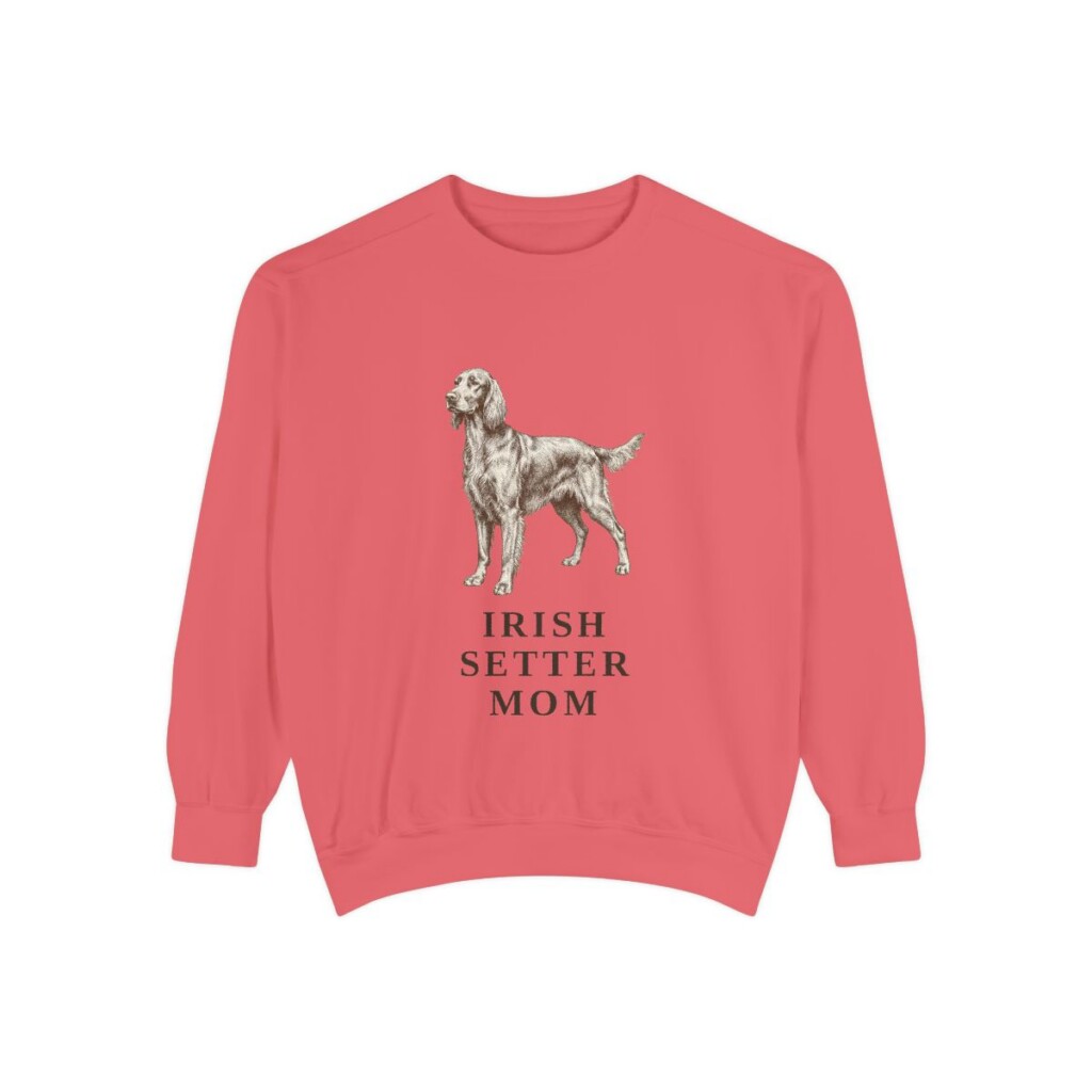 Irish Setter Mom Sweatshirt, Watermelon, front view
