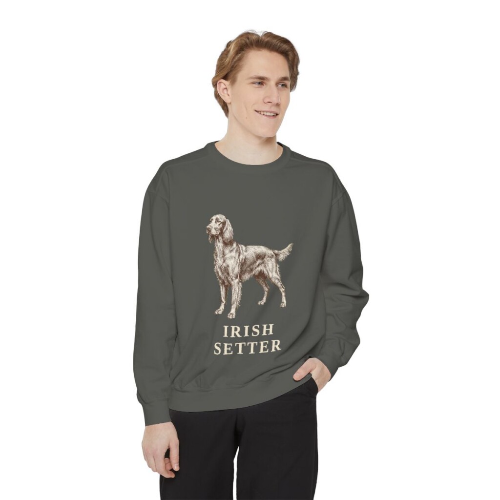 irish-setter-sweatshirt-pepper-person-1-front Irish Setter Sweatshirt, Pepper, person 1 front