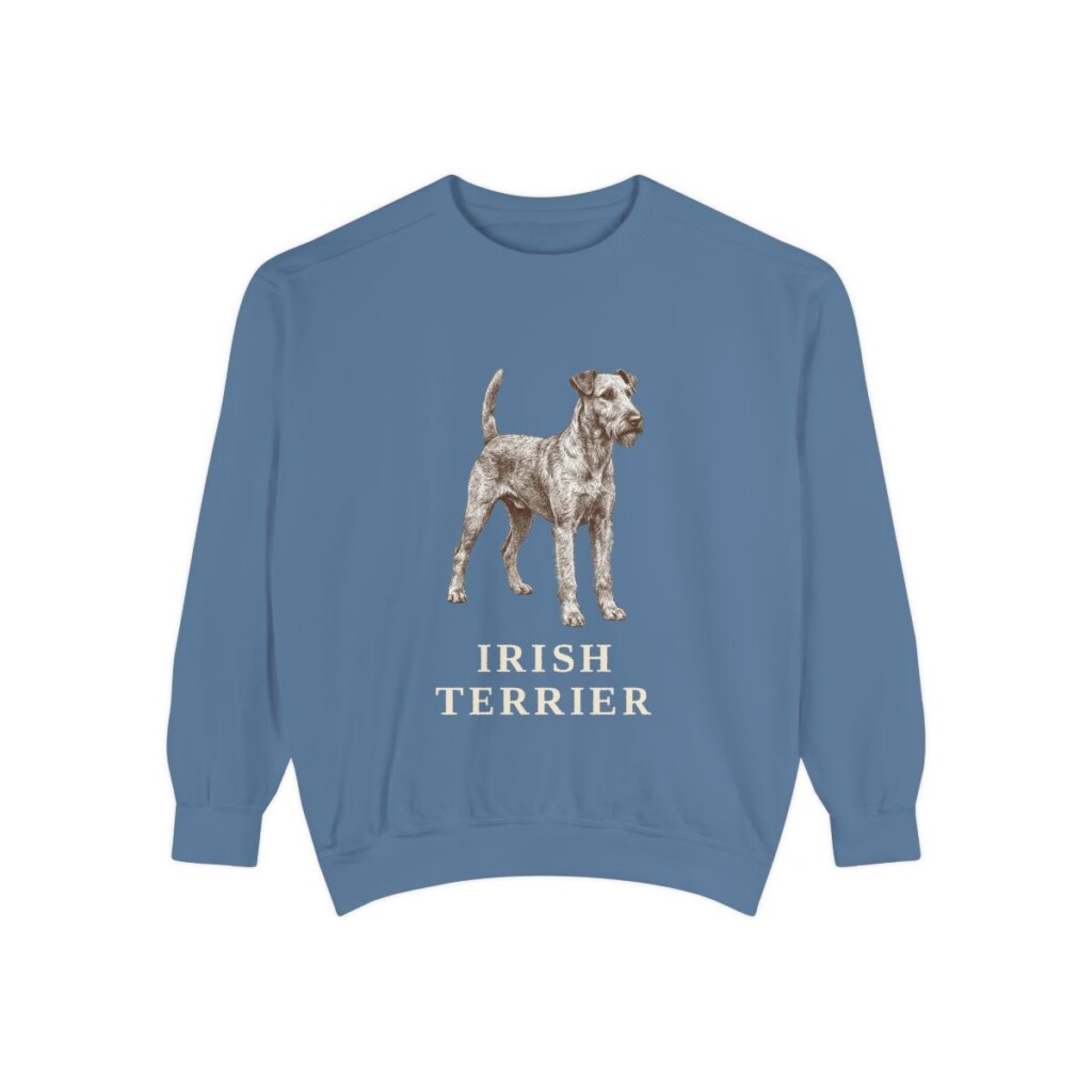 Irish Terrier Sweatshirt, Blue Jean, front view
