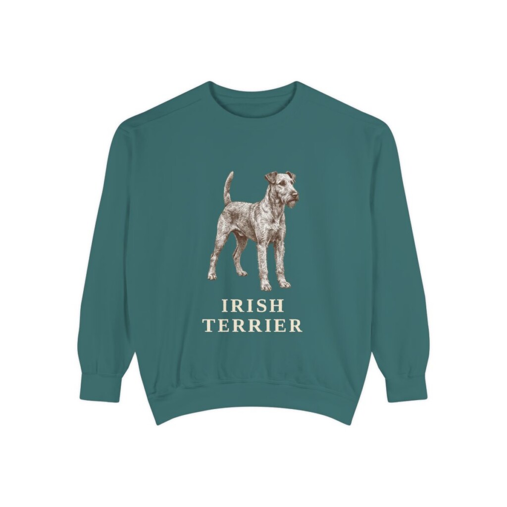 Irish Terrier Sweatshirt, Blue Spruce, front view
