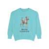 Irish Terrier Sweatshirt, Chalky Mint, front view