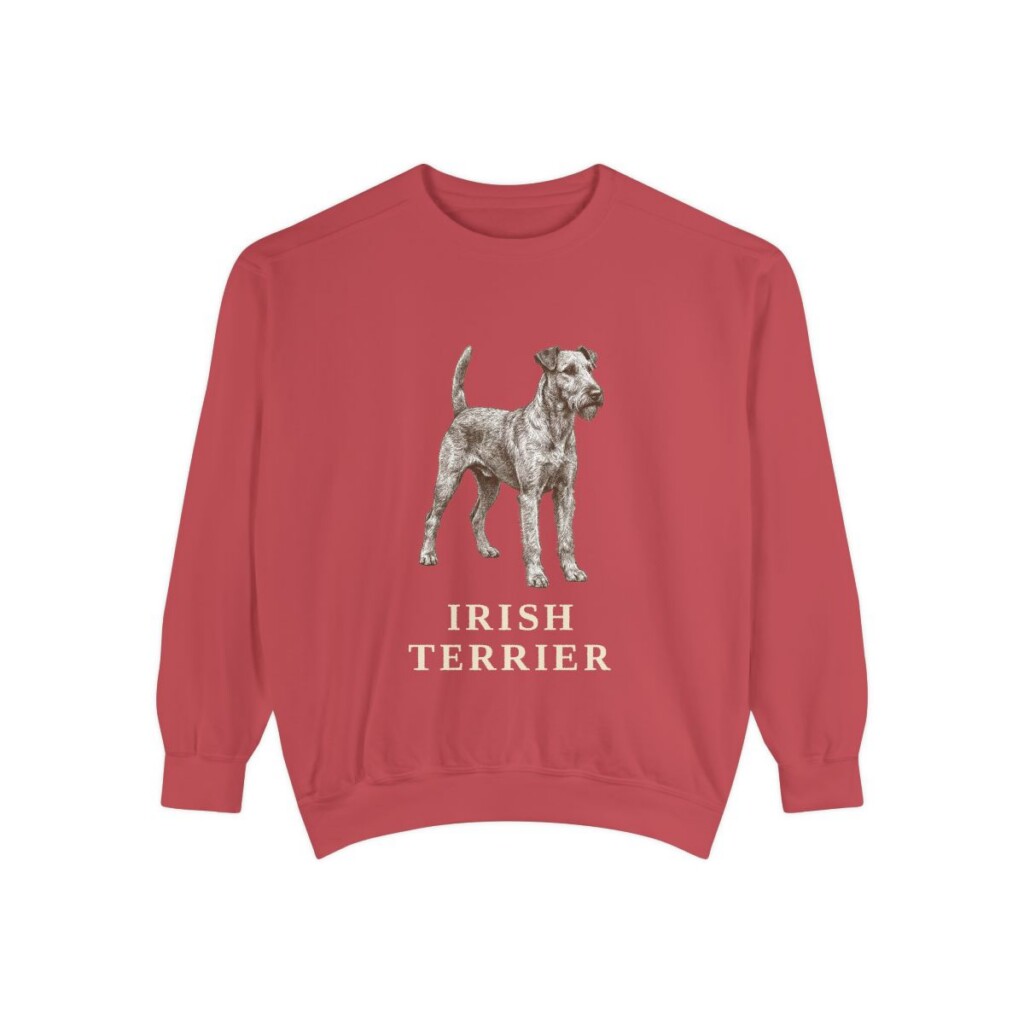 Irish Terrier Sweatshirt, Crimson, front view