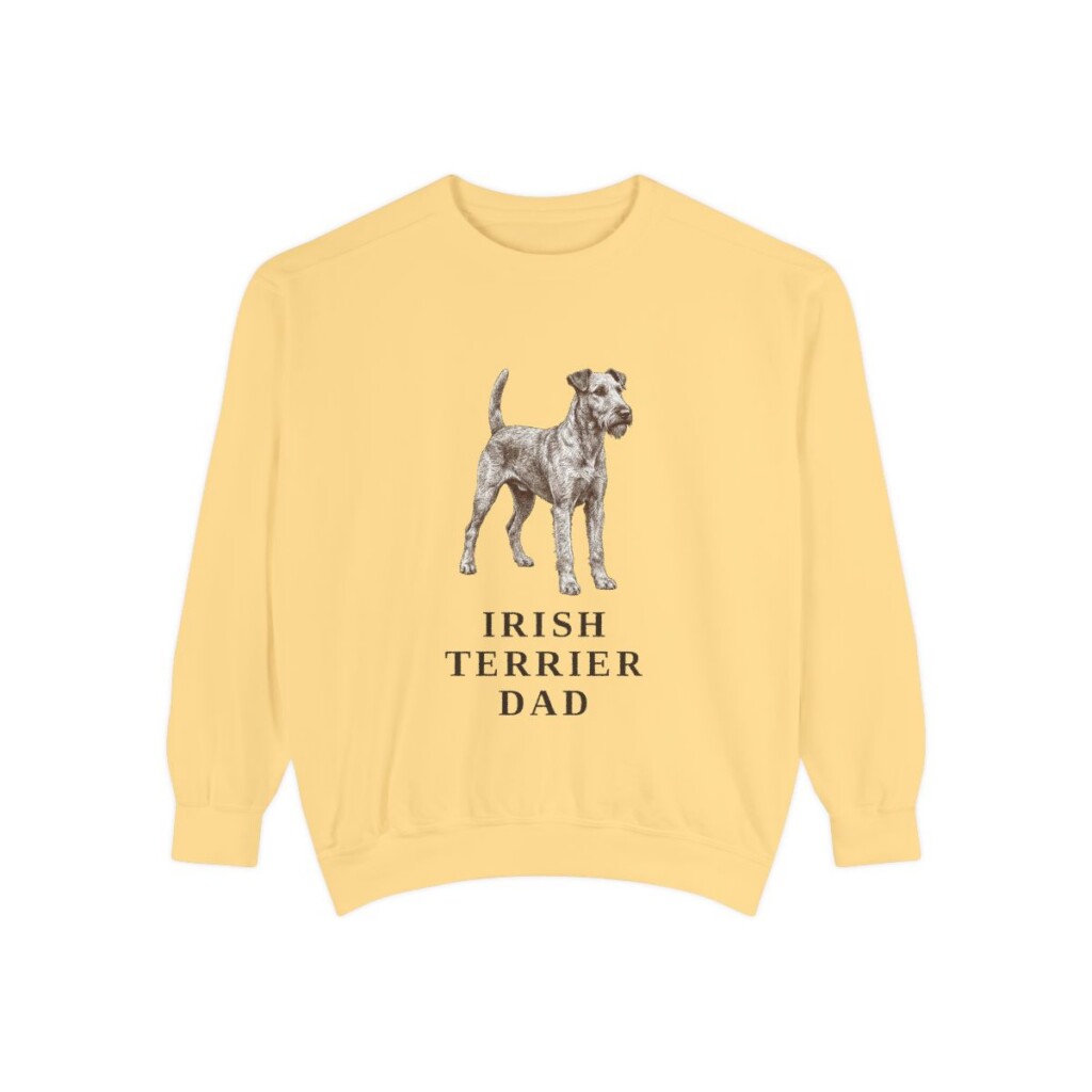 Irish Terrier Dad Sweatshirt, Butter, front view