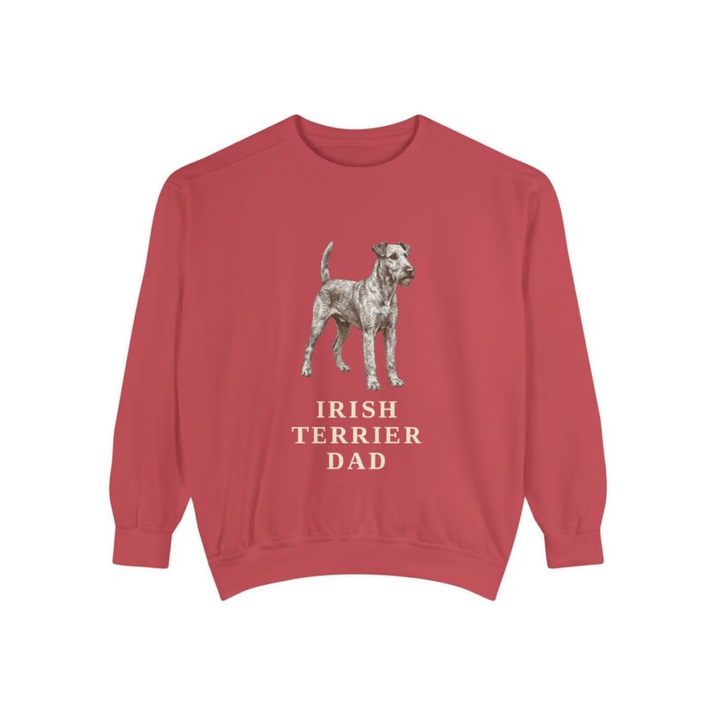 Irish Terrier Dad Sweatshirt, Crimson, front view