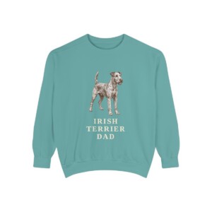 Irish Terrier Dad Sweatshirt, Seafoam, front view
