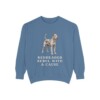 Irish Terrier Humor Sweatshirt, Blue Jean, front view