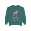 Irish Terrier Humor Sweatshirt, Blue Spruce, front view