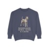Irish Terrier Humor Sweatshirt, Denim, front view