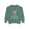 Irish Terrier Humor Sweatshirt, Light Green, front view