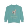 Irish Terrier Humor Sweatshirt, Seafoam, front view