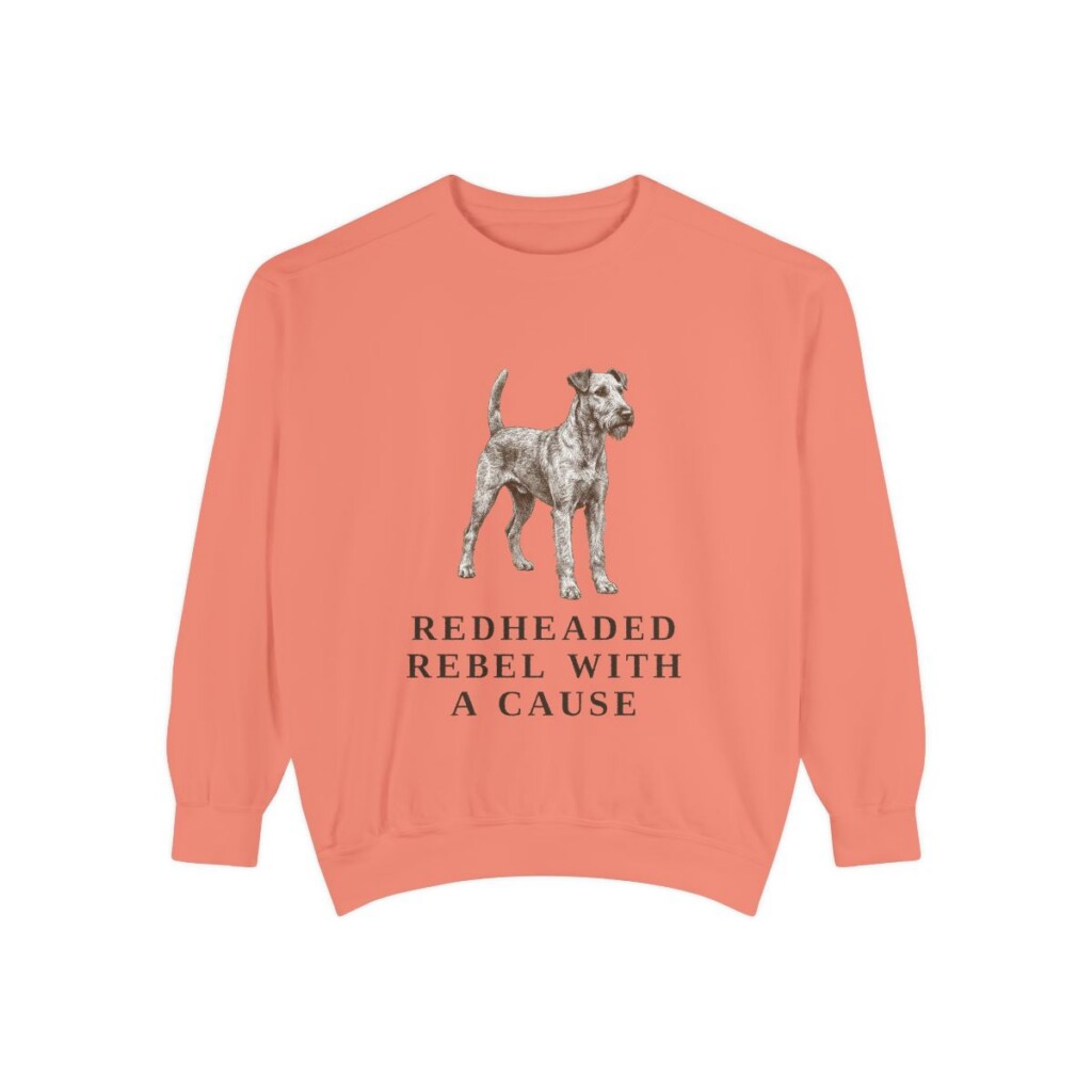 Irish Terrier Humor Sweatshirt, Terracotta, front view
