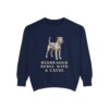 Irish Terrier Humor Sweatshirt, True Navy, front view