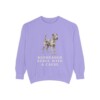 Irish Terrier Humor Sweatshirt, Violet, front view