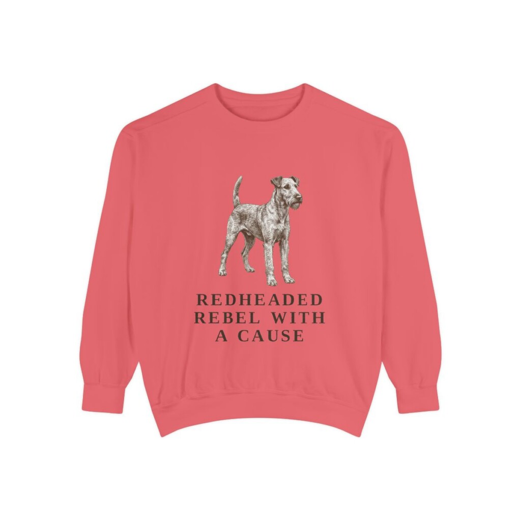 Irish Terrier Humor Sweatshirt, Watermelon, front view