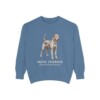 Irish Terrier Latin Sweatshirt, Blue Jean, front view