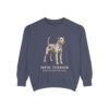 Irish Terrier Latin Sweatshirt, Denim, front view