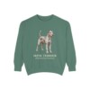 Irish Terrier Latin Sweatshirt, Light Green, front view